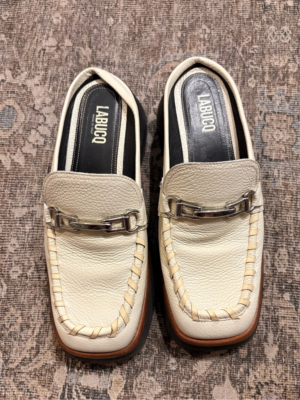 Labucq Whipstitch Trim Mules Size 39